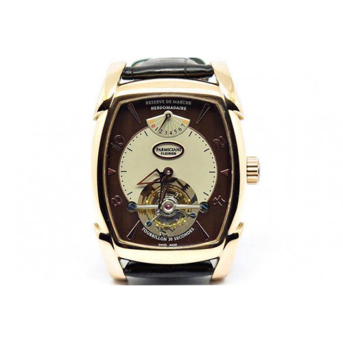 Parmigiani Fleurier Forma XL Reserve De Marche Tourbillon RG/LE Blk Tourbillon Parmigiani Fleurier Forma XL Reserve De Marche Tourbillon RG/LE Blk Tourbillon