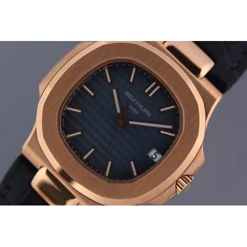 Patek Philippe Nautilus Jumbo 5711R V3 Blue Dial on Leather Strap 1:1 Best Edition A2824 Patek Philippe Nautilus Jumbo 5711R V3 Blue Dial on Leather Strap 1:1 Best Edition A2824