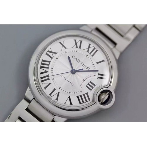 Cartier Ballon Bleu 36mm SS White Dial on SS Bracelet Swiss ETA2671