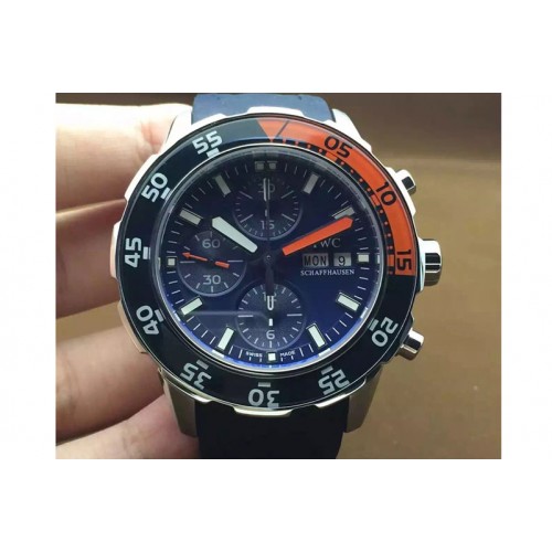 IWC 2009 Aquatimer SS/RU Blk/Org A-7750