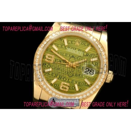 Rolex YG/LE Khaki Swiss Eta 2836/3135-Real Diamonds Rolex YG/LE Khaki Swiss Eta 2836/3135-Real Diamonds