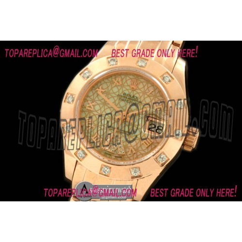 Rolex Masterpiece  2013 12-Diamond Bez RG P-White Graffiti Swiss Eta 2671