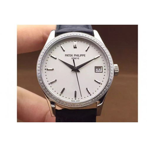 Patek Philippe 5107 Calastrava SS/LE Diamond Bezel White A324 Patek Philippe 5107 Calastrava SS/LE Diamond Bezel White A324