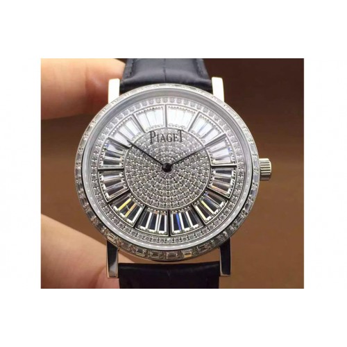 Piaget Altiplano G0A35133 41mm Full Diamond on Black Leather Strap MIYOTA9015 Piaget Altiplano G0A35133 41mm Full Diamond on Black Leather Strap MIYOTA9015