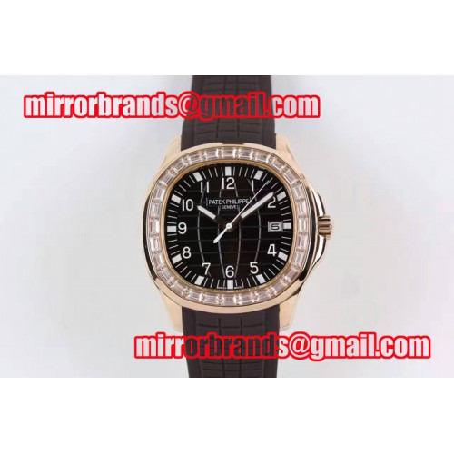 Patek Philippe Aquanaut 5167 RG/RU Black Dial Cal.324 Mens Watches