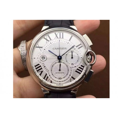 Ballon Bleu de Cartier Chronograph SS/LE White Dial A7750 Ballon Bleu de Cartier Chronograph SS/LE White Dial A7750