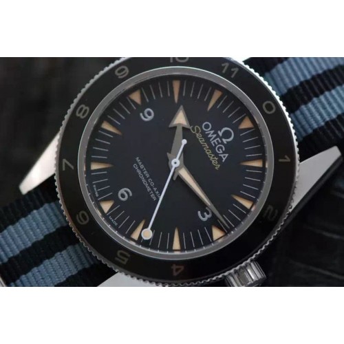 Omega Seamster 300 "Spectre" Limited Edition V6F Best Edition on "007" Nylon Strap A8400