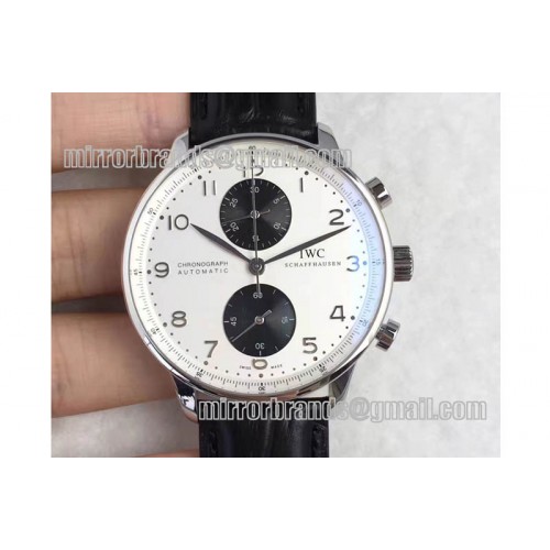 IWC Portuguese Chrono SS/LE Wht/Black ZF A-7750 IWC Portuguese Chrono SS/LE Wht/Black ZF A-7750