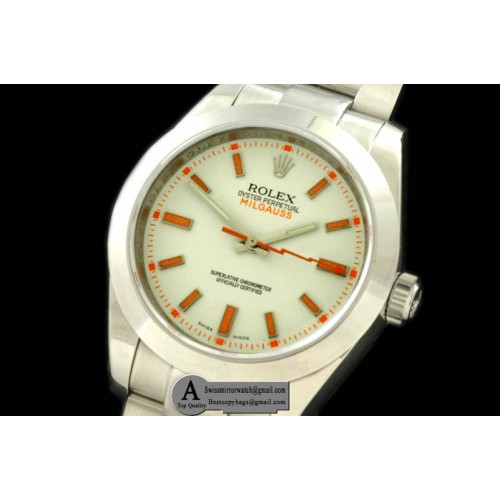 Rolex Milguass SS White Asian 2813 21J Rolex Milguass SS White Asian 2813 21J