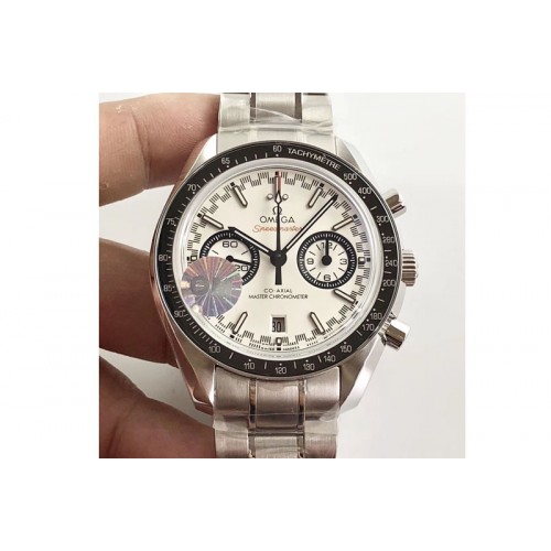 Omega SpeedMaster MoonWatch SS OMF 1:1 Best Edition White Dial Black Handset on SS bracelet A9900