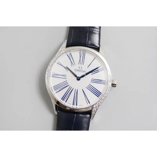 Ladies Omega De Ville Tresor Quartz 36mm WWF Best Edtion SS/LE White Dial Blue Roman Marker Ladies Omega De Ville Tresor Quartz 36mm WWF Best Edtion SS/LE White Dial Blue Roman Marker