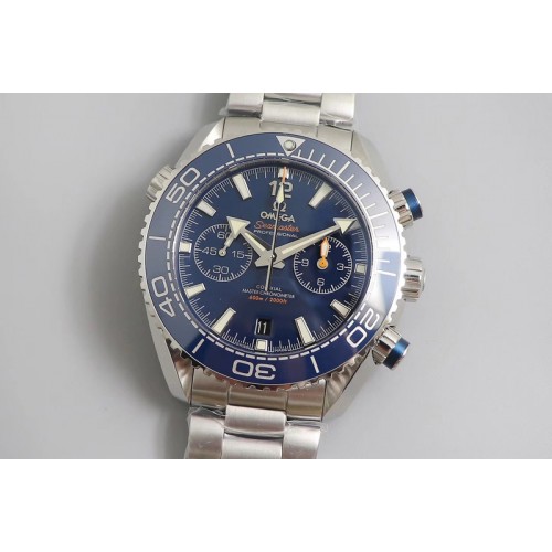 Omega Planet Ocean Master Chronometer OMF SS Blue Polished Bezel Blue Dial on SS Bracelet A9900 Omega Planet Ocean Master Chronometer OMF SS Blue Polished Bezel Blue Dial on SS Bracelet A9900