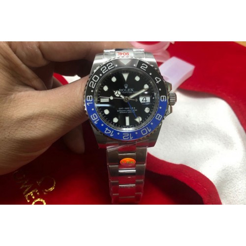 Rolex GMT Master II 126710 BLNR Batman 904L SS Noob 1:1 Best Edition on Bracelet A3285 (Correct Hand Stack) Rolex GMT Master II 126710 BLNR Batman 904L SS Noob 1:1 Best Edition on Bracelet A3285 (Correct Hand Stack)