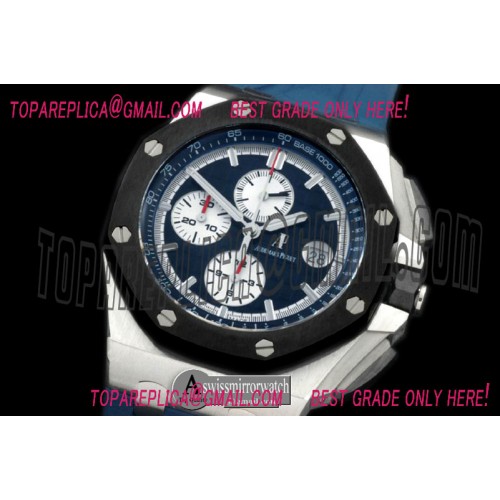 Audemars Piguet 2011 Royal Oak Chronograph SS/RU Blue A-7750 Sec@12