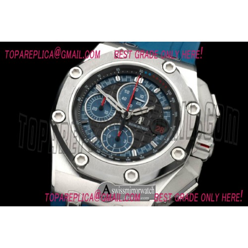 Audemars Piguet  Royal Oak Offshore 44mm SS Michael Schumacher Blue Dial 1:1 JF Best Edition A7750 (FREE XS Strap)