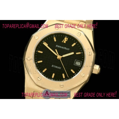 Audemars Piguet Royal Oak Automatic YG/YG Black Asian Eta 2824-2