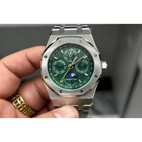 Audemars Piguet Royal Oak 41mm Complicated 26574 SS BBR Best Edition Green Dial on SS Bracelet A5134