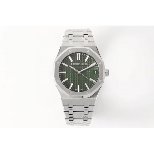 Audemars Piguet Royal Oak 41mm 15510 "50th Anniversary" SS ZF 1:1 Best Edition Green Dial on SS Bracelet SA4302 Super Clone