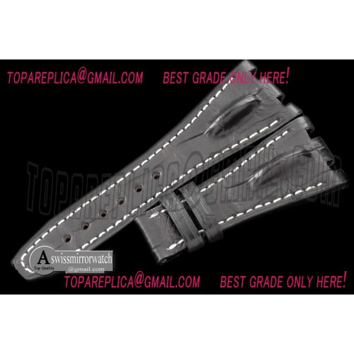 Audemars Piguet  Genuine Crocodile Black Horn Back Strap for AP Watches