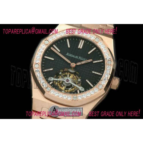 Audemars Piguet Royal Oak Tourbillon RG/RG/Diam Black Real Tourbillon