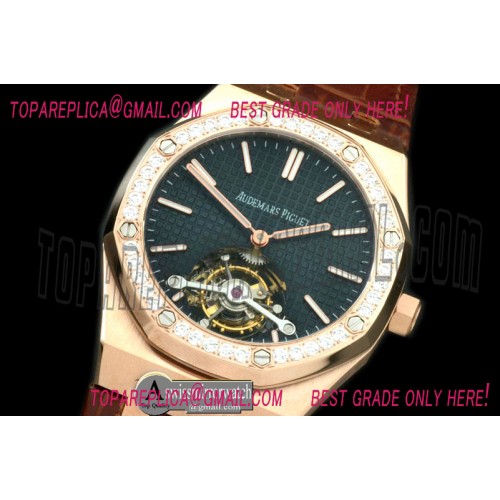 Audemars Piguet Royal Oak Tourbillon RG/LE/Diam Blue Real Tourbillon