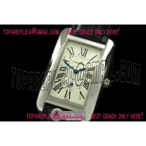 Cartier Tank American SS/LE White Jap Quartz