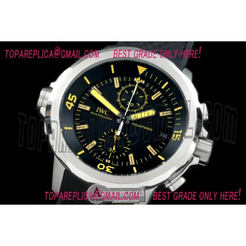 IWC 2013 Aquatimer SS/RU Black/Ylw Jap Quartz