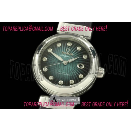 Omega Deville Ladymatic SS/LE Blue J-9105