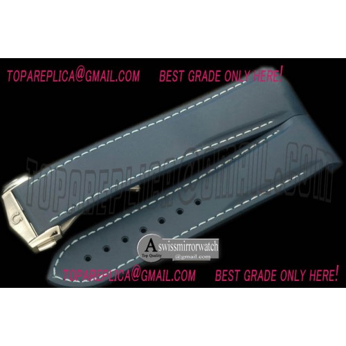 Omega Rubber Strap For 45mm Ceramic Planet Ocean - Blue Omega Rubber Strap For 45mm Ceramic Planet Ocean - Blue