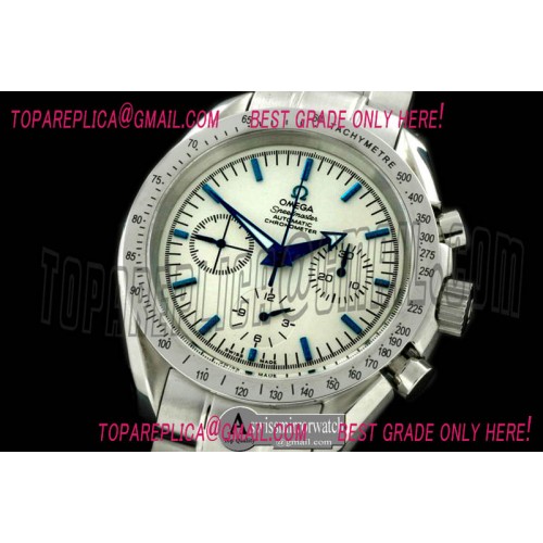 Omega Speedmaster Broad Arrow SS/SS White Venus 75 HW