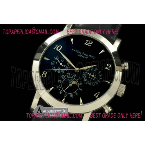 Patek Philippe Classic Perpetual Calendar SS/LE Black Num Asian 2813 Patek Philippe Classic Perpetual Calendar SS/LE Black Num Asian 2813