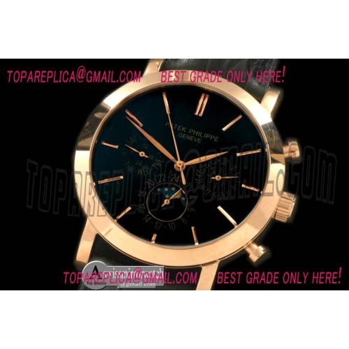 Patek Philippe Classic Perpetual Calendar RG/LE Black Sticks Asian 2813 Patek Philippe Classic Perpetual Calendar RG/LE Black Sticks Asian 2813
