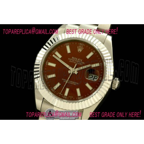 Rolex  SS Oyster Fluted Brown Asian Eta 2836-2 25J