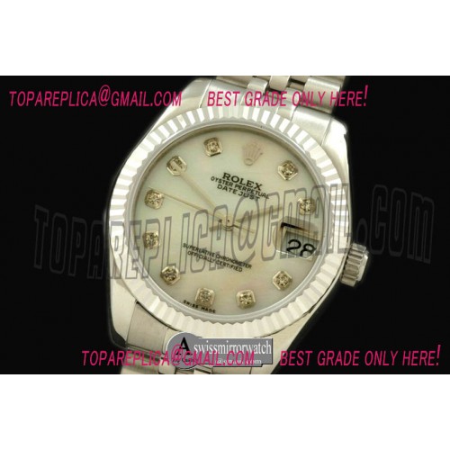 Rolex SS Jubilee M-Wht Diam Swiss 2688/2355