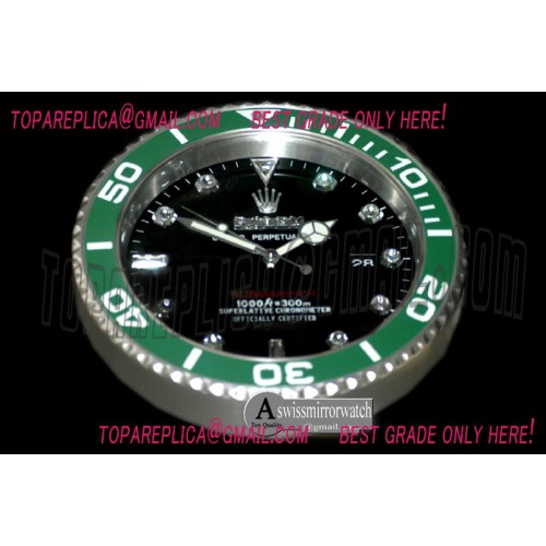 Rolex Dealer Clock Submarina Style Swiss Quartz