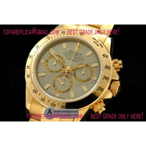 Rolex Daytona 116528 YG/YG Grey Stick A-7750 Sec@6 28800bph