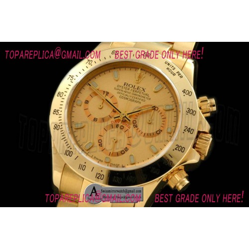 Rolex Daytona 116528 YG/YG Gold Stick A-7750 Sec@6 28800bph Rolex Daytona 116528 YG/YG Gold Stick A-7750 Sec@6 28800bph