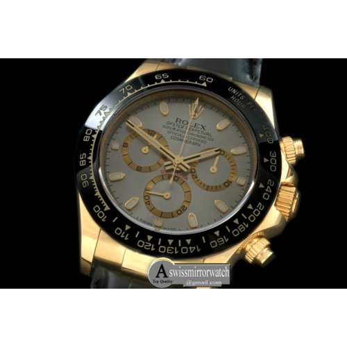 Rolex Daytona 116528 YG/LE Grey Stk A-7750 Sec@6