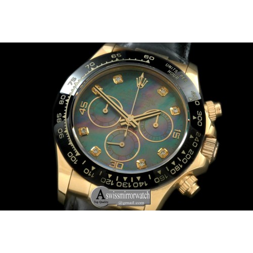 Rolex Daytona 116528 YG/LE M-Green Diam A-7750 Sec@6 Rolex Daytona 116528 YG/LE M-Green Diam A-7750 Sec@6