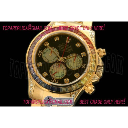Rolex YG/YG/Colour Diam Bez Black Diam A-7750 Secs@6.00 Rolex YG/YG/Colour Diam Bez Black Diam A-7750 Secs@6.00