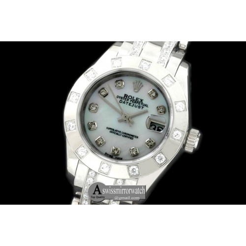 Rolex 12-Diamond Bez SS MOP Wht/Diam S-2671 Rolex 12-Diamond Bez SS MOP Wht/Diam S-2671