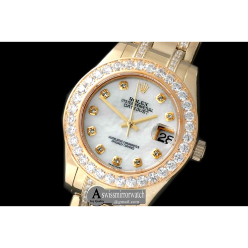 Rolex Diam Bez RG MOP Wht/Diam Asian Eta 2824 Rolex Diam Bez RG MOP Wht/Diam Asian Eta 2824