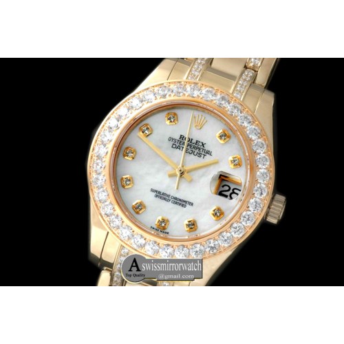 Rolex Diam Bez RG MOP Wht/Diam Asian 2813 Rolex Diam Bez RG MOP Wht/Diam Asian 2813