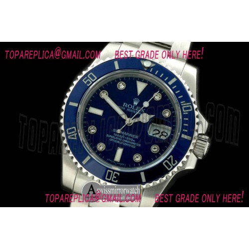 Rolex Submariner 116600 Blue Sub SS/Diam Swiss 2836/3135 Rolex Submariner 116600 Blue Sub SS/Diam Swiss 2836/3135
