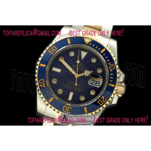 Rolex 116613 Blue TT/Diam Sub Asian 2836/3135