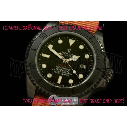 Rolex Submariner Project X Red Stealth Sub PVD/Nato Asian 2836