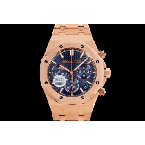Audemars Piguet Royal Oak Chrono 26240 RG BLS 1:1 Best Edition Blue Dial RG Bracelet Super Clone DD4401