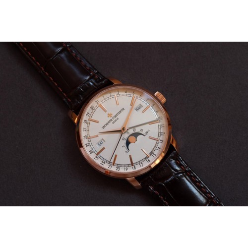 Vacheron Constantin Patrimony Traditionnelle 4010T MX 1:1 Best RG White Dial on Brown Leather Strap Cal.2460 Vacheron Constantin Patrimony Traditionnelle 4010T MX 1:1 Best RG White Dial on Brown Leather Strap Cal.2460