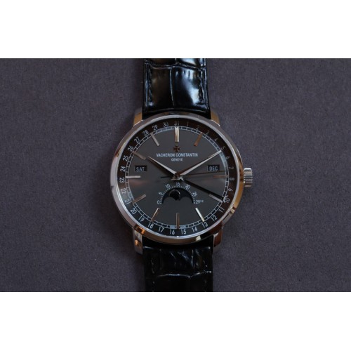 Vacheron Constantin Patrimony Traditionnelle 4010T MX 1:1 Best SS Black Dial on Black Leather Strap Cal.2460 Vacheron Constantin Patrimony Traditionnelle 4010T MX 1:1 Best SS Black Dial on Black Leather Strap Cal.2460