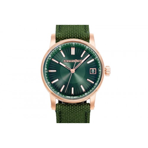 Audemars Piguet Code 11.59 RG 15210 APK 1:1 Best Edition Green Dial on Green Nylon Strap SA4302 Super Clone